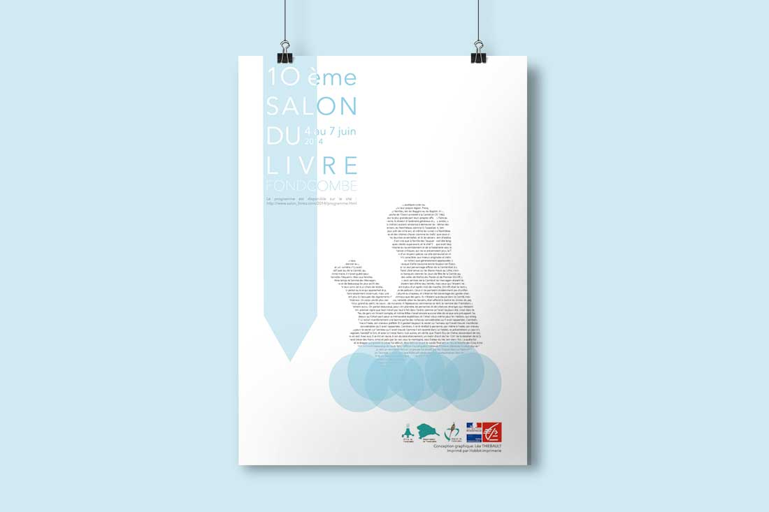 affiche pour le salon du livre