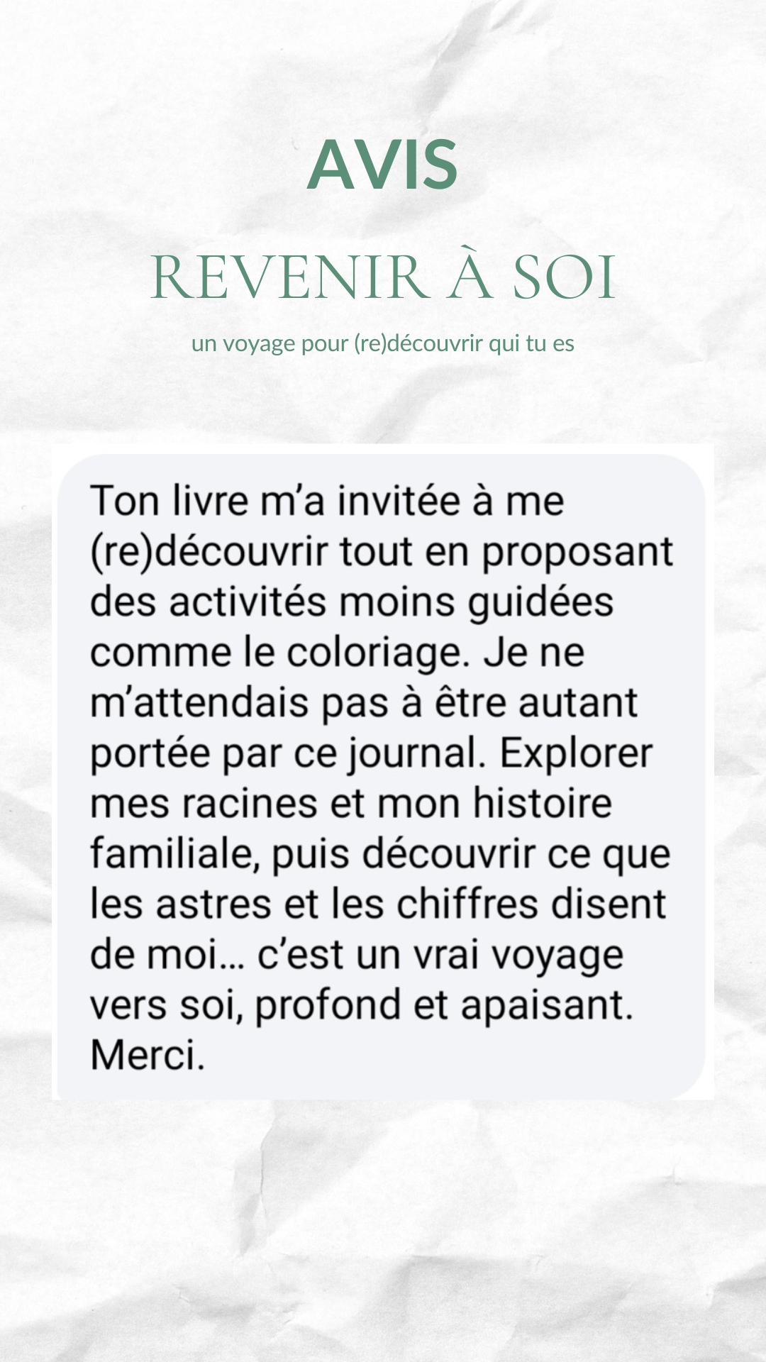 Avis livre Revenir à soi - Léa Thiébault