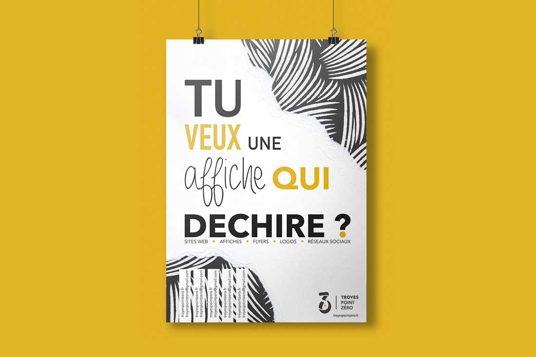 Affiche réalisée dans le cadre de la junior entreprise Troyes Point Zéro